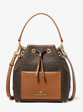 MICHAEL  MICHAEL  KORS MAEVE MEDIUM SIGNATURE LOGO BUCKET BAG  98