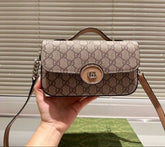 GUCC  I Petite GG small monogram shoulder bag with double box 176