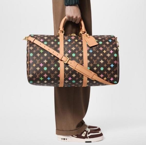 Louis  Vuitton  Keepall  Bandouliere  50  Monogram  Craggy  Chocolate  Canvas  Travel  Duffle  Bag  With  Dust  Bag  (2024)