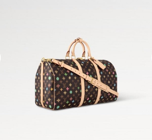 Louis  Vuitton  Keepall  Bandouliere  50  Monogram  Craggy  Chocolate  Canvas  Travel  Duffle  Bag  With  Dust  Bag  (2024)