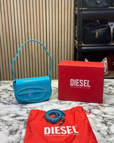 Diesel  1DR  Shoulder  Bag  With  OG  Box  &  Dust  Bag  &  Extra  Shoulder  Strap  (Sky  Blue)