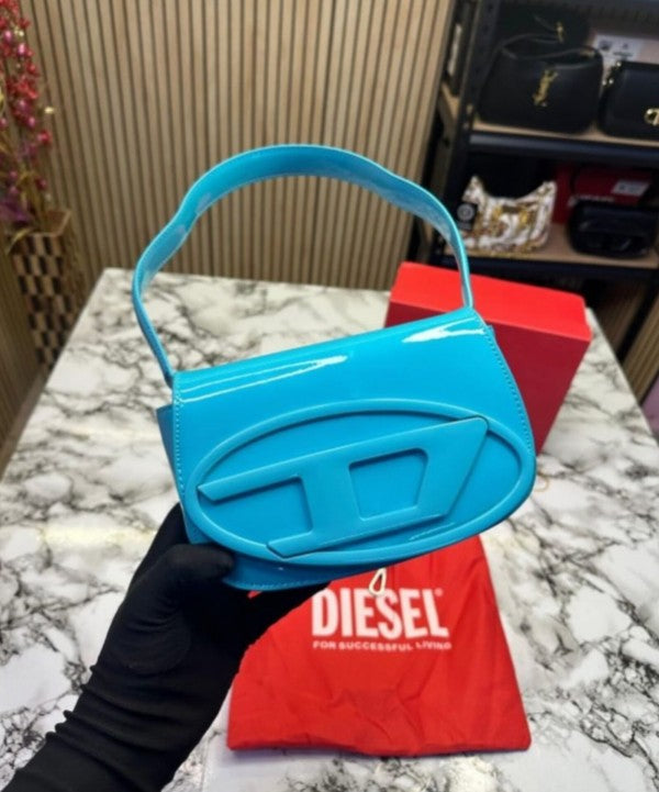 Diesel  1DR  Shoulder  Bag  With  OG  Box  &  Dust  Bag  &  Extra  Shoulder  Strap  (Sky  Blue)