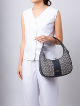 Coach  Carmen  Shoulder  Bag  Blue  Cloth  With  OG  Box  Dust  Bag 6812 12  Blue  Cloth