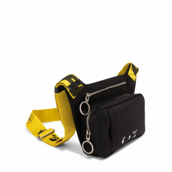 Off White Unisex New Cowhide Chest Bag Waist Bag Shoulder Bag With Dust Bag   253 Palm
