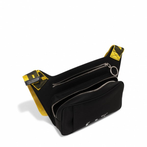 Off White Unisex New Cowhide Chest Bag Waist Bag Shoulder Bag With Dust Bag   253 Palm