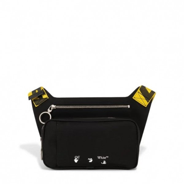Off White Unisex New Cowhide Chest Bag Waist Bag Shoulder Bag With Dust Bag   253 Palm