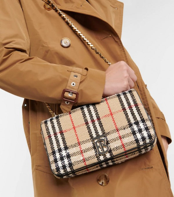 Burberry  Lola  London  Check  Crossbody  Bag  With  OG  Box  &  DustBag  Grid  (8393)