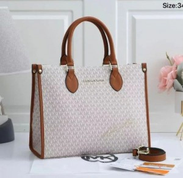 Michael  Kors  Handbag  With  Dust  Bag  And  Sling  (44572  Beige  Brown)