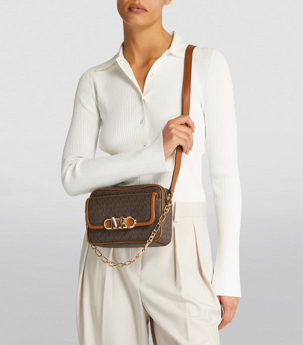 Michael  Kors  Parker  camera  Bag  With  OG  Box  &  Dust  Bag  100830 Coffee