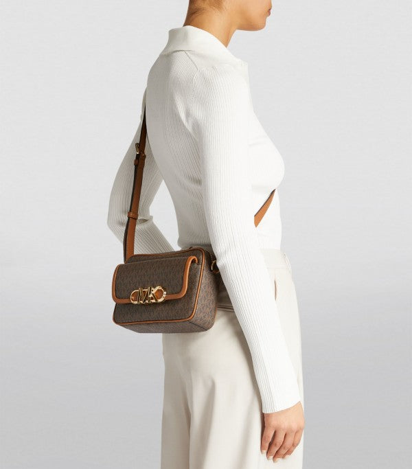 Michael  Kors  Parker  camera  Bag  With  OG  Box  &  Dust  Bag  100830 Coffee