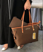 Michael  kors  tote  bag  with  pouch  with  dust  bag(19016 coffe brown)