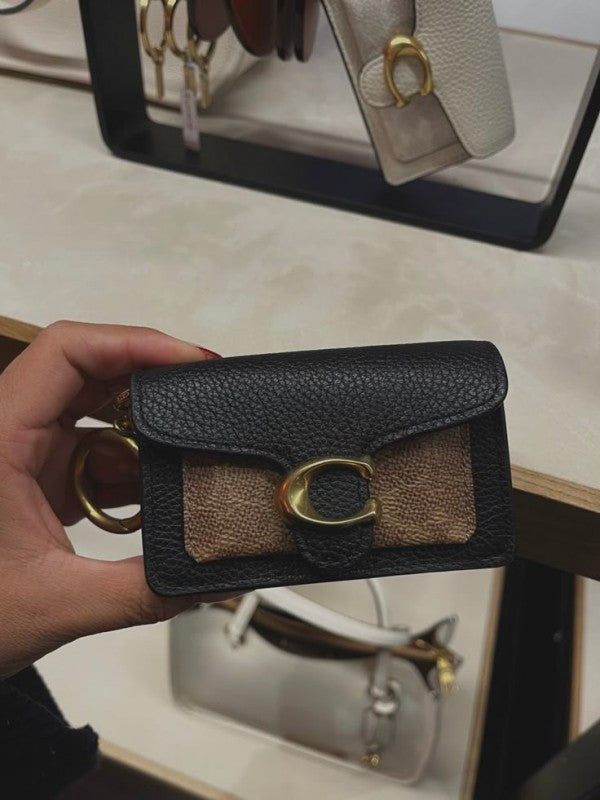 Coach  tabby  mini  monogram  with  og  box(black)