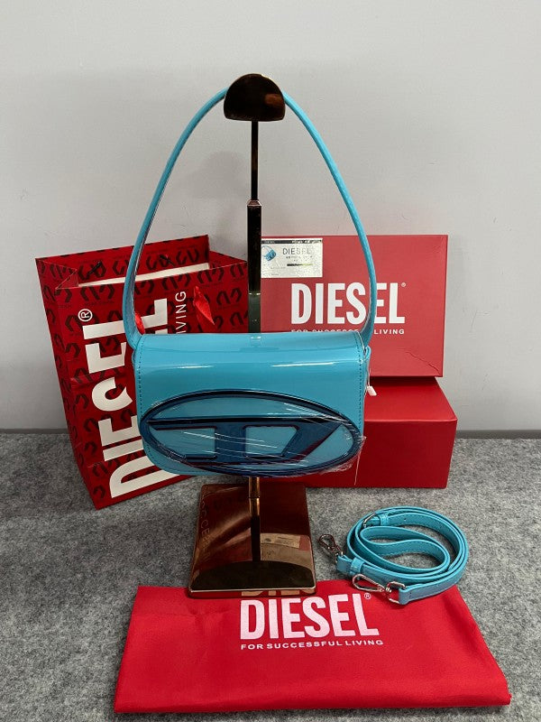 Diesel  1DR  Shoulder  Bag  With  OG  Box  &  Dust  Bag  &  Extra  Shoulder  Strap  (Blue)
