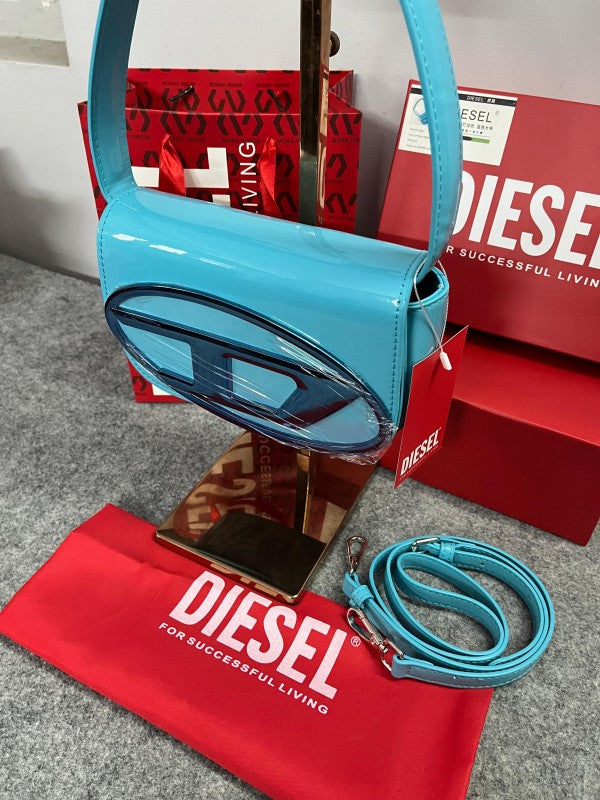 Diesel  1DR  Shoulder  Bag  With  OG  Box  &  Dust  Bag  &  Extra  Shoulder  Strap  (Blue)