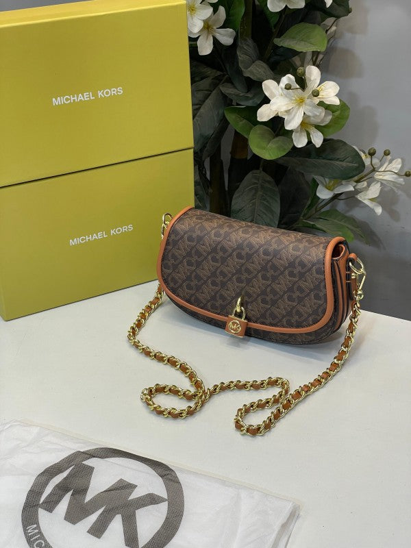 Michael  kors  mila  shoulder  bag with og box(20236 coffe brown)