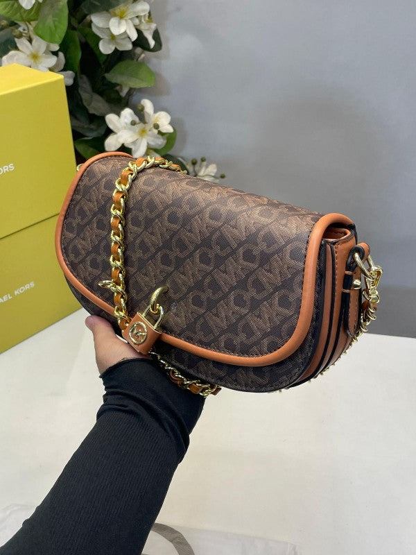 Michael  kors  mila  shoulder  bag with og box(20236 coffe brown)
