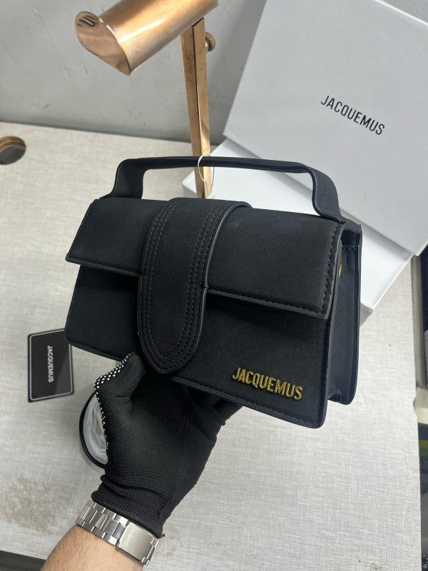 Jacquemus Suede LE Bambino Long Apricot With Sling Strap OG Box & Dust Bag (6828 Black)