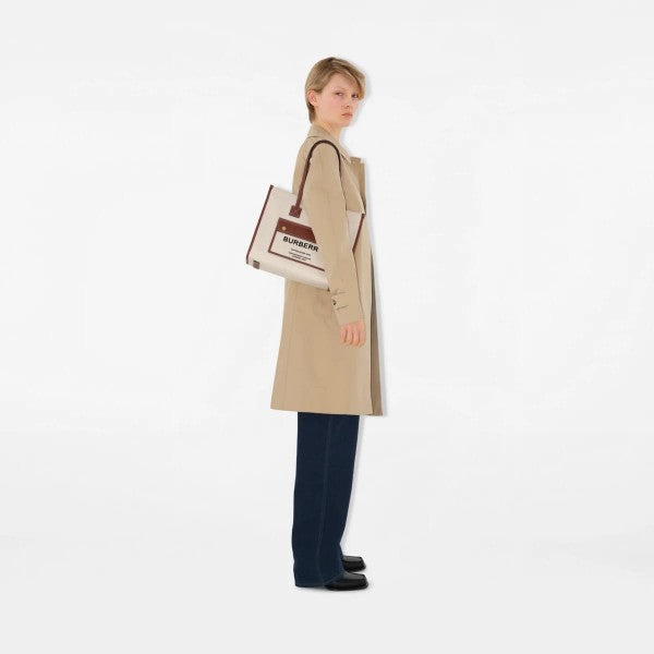 Burberry  Freya  Tote  With  OG  Box  &  Dust  Bag  (Brown  Canvas  41292)