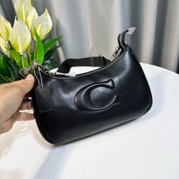 Coach  GB  Teri  Shoulder  Bag  With  Signature  Quilting  With  OG  Box  &  Dust  Bag  (CA548  Black)