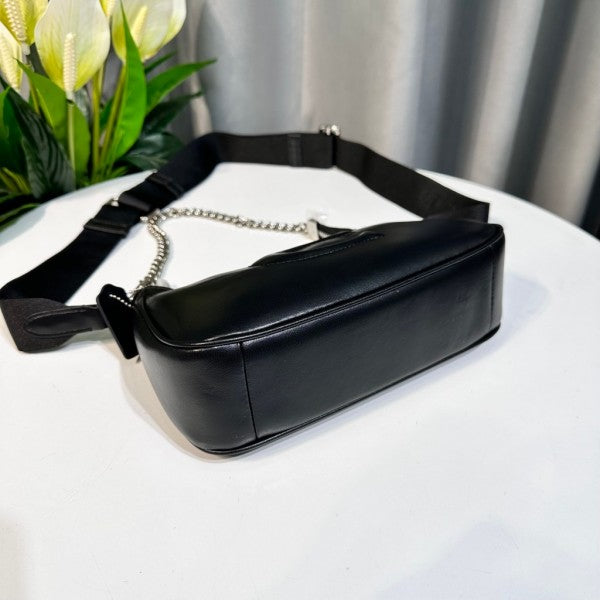 Coach  GB  Teri  Shoulder  Bag  With  Signature  Quilting  With  OG  Box  &  Dust  Bag  (CA548  Black)