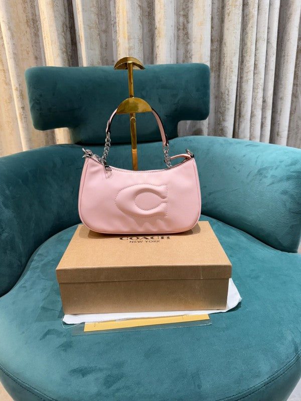 Coach  GB  Teri  Shoulder  Bag  With  Signature  Quilting  With  OG  Box  &  Dust  Bag  (CA548  Pink)
