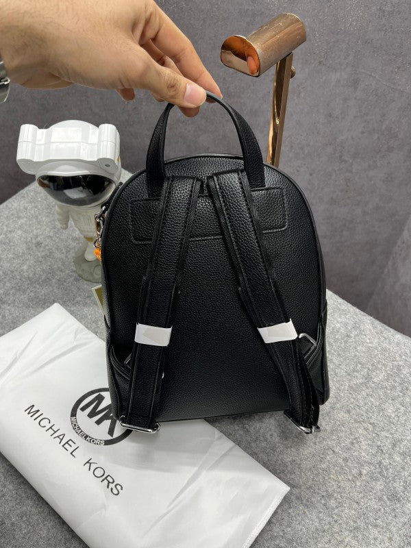 Michael  Kors  Rhea  Medium  Color Block  Black  Logo  Backpack  Black  62207