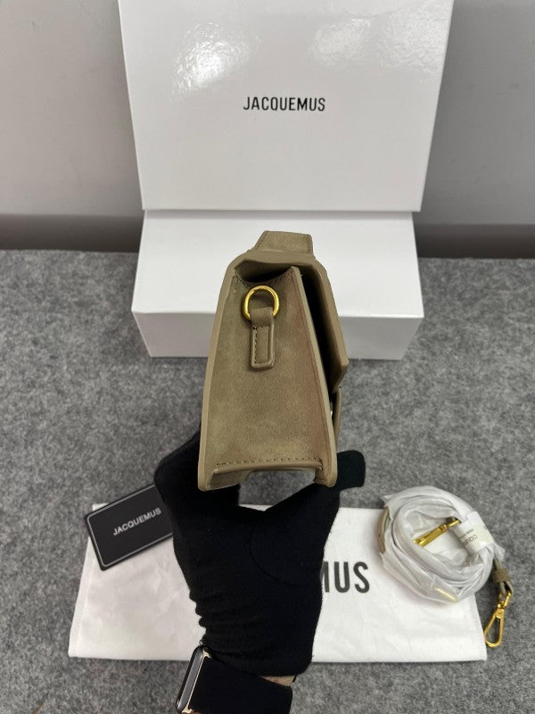 Jacquemus Suede LE Bambino Long Apricot With Sling Strap OG Box & Dust Bag (6828 Apricot)