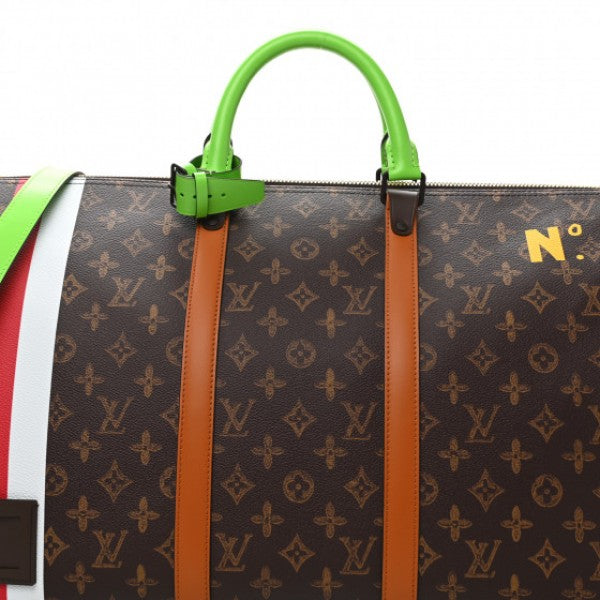 Louis  Vuitton  LV  Keepall  Bandouliere  55  Trunk  NO7  Weekend  Travel  Duffle  Bag  With  Tag  &  Dust  Bag  (8273)