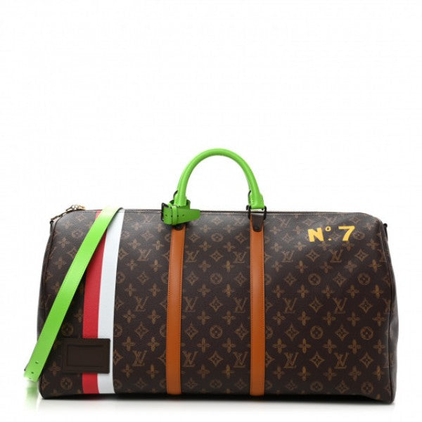 Louis  Vuitton  LV  Keepall  Bandouliere  55  Trunk  NO7  Weekend  Travel  Duffle  Bag  With  Tag  &  Dust  Bag  (8273)