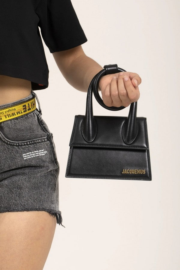Jacquemus Le Chiquito Noeud Bag With OG Box Dust Bag & Extra Sling Belt (Black   665)