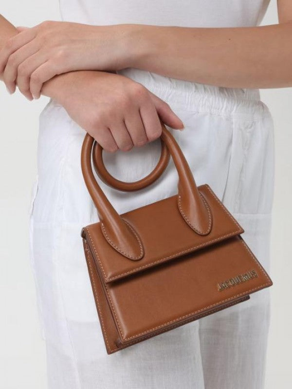 Jacquemus Le Chiquito Noeud Bag With OG Box Dust Bag & Extra Sling Belt (Brown   665)