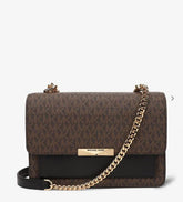 Michael  kors Jade logo print sling bag with chain strap and box 492