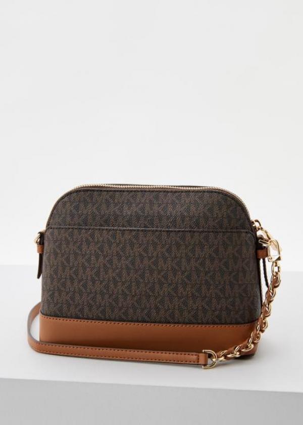 Michael  kors dome crossbody bag with og box(23032 coffe  brown)
