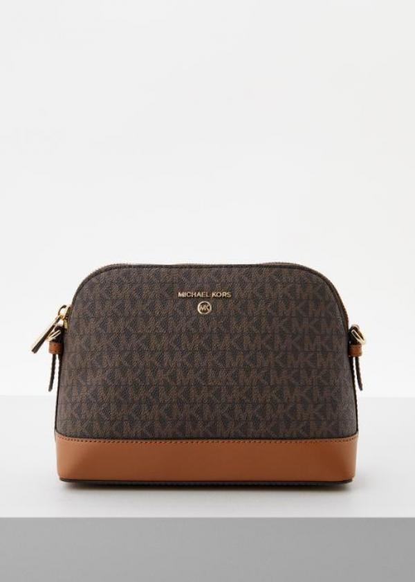 Michael  kors dome crossbody bag with og box(23032 coffe  brown)