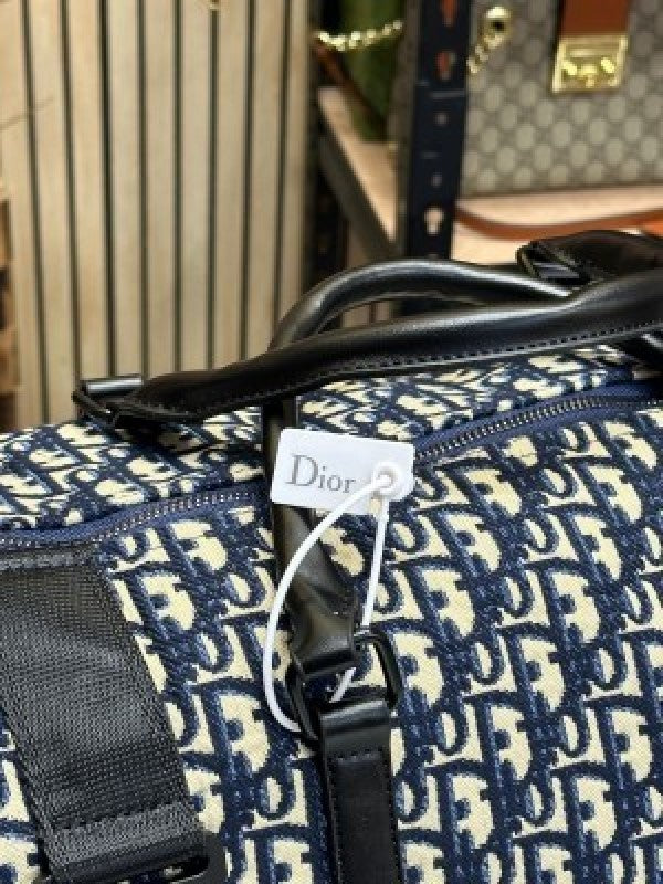 CHRISTIAN DIO  R DUFFLE PREMIUM QUALITY WITH DUST BAG HEAVY QUALITY (BLUE) (S2)