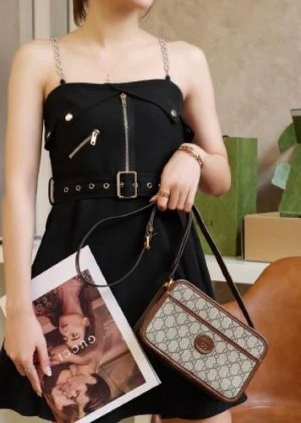 Gucci  Mini  GG  Canvas  Brown  Bag  With  Double  OG  Box  And  Dust  Bag  658572
