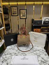 VERSACE LA MEDUSA HAND BAG WITH BOX AND DUST BAG INCLUDING CARRY BAG (BROWN)