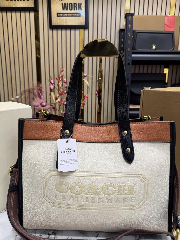 Coach  Field  Tote  In  Colorblock  With  Double  Og  Box  And  Dust  Bag