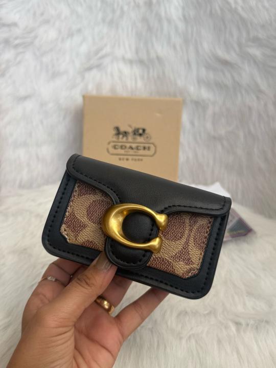 Coach  Tabby  12  Black  Monogram  Mini  With  Original  Box  (6806  Black  Canvas)