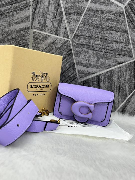 Coach  Tabby  12  Purple  Monogram  Mini  With  Original  Box  (6806  Purple)