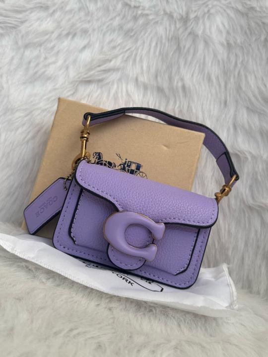 Coach  Tabby  12  Purple  Monogram  Mini  With  Original  Box  (6806  Purple)