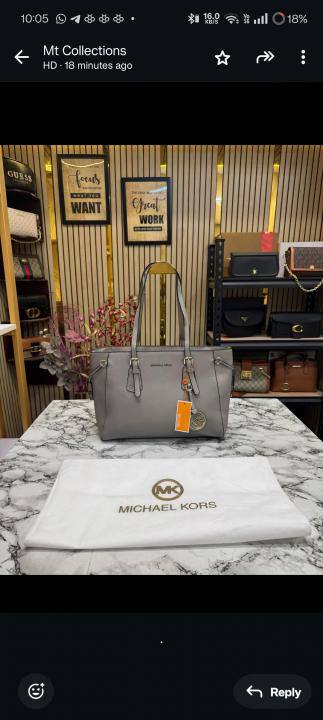 Michael  Kors Voyager Premium Quality Tote Bag With Dust Bag (Grey)