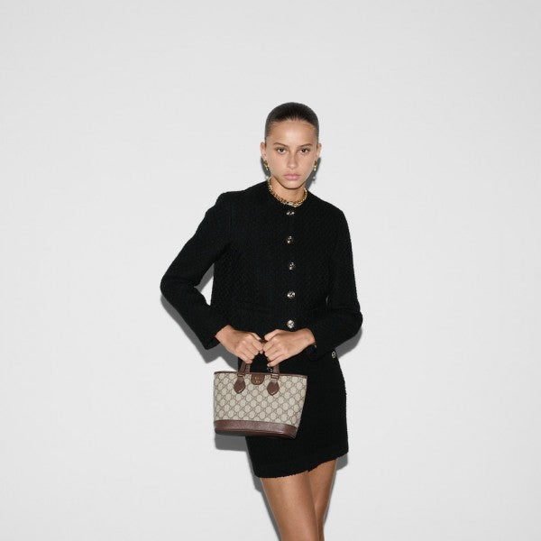 Gucc  i OPHIDIA MINI TOTE BAG with magent box 329