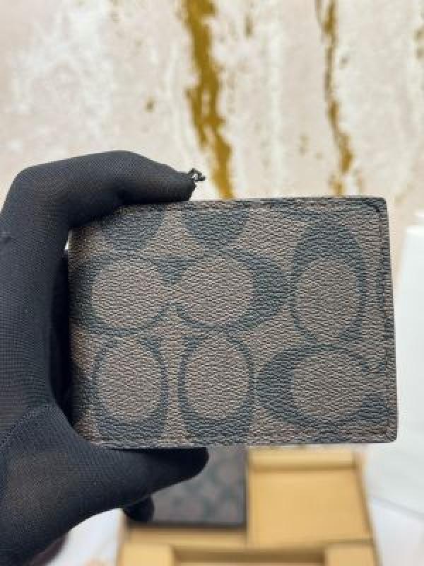 COACH  SIGNATURE  CC  MONOGRAM  WALLET  COMBO  WITH  BOX  AND  CARRYBAG