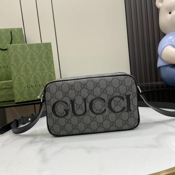 Gucci  Unisex  Shoulder  Bag  with  Logo  Grey  Messenger  With  OG  Box  &  Dust  Bag  768391