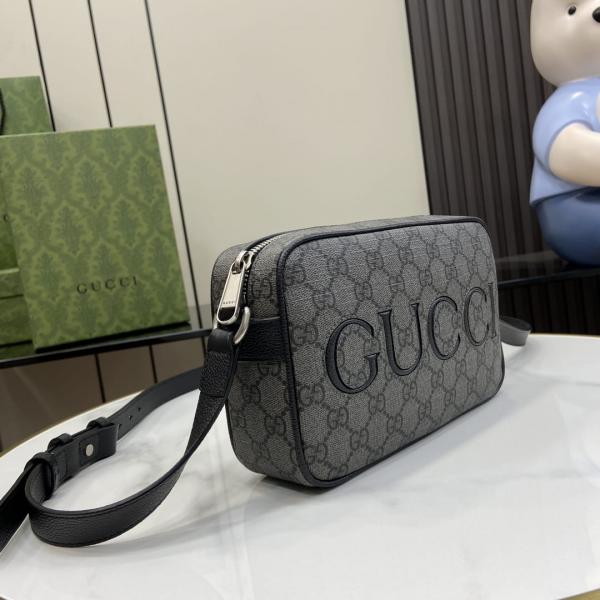 Gucci  Unisex  Shoulder  Bag  with  Logo  Grey  Messenger  With  OG  Box  &  Dust  Bag  768391