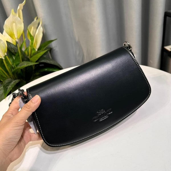 Coach  Andrea  Shoulder  Bag  With  OG  Box  &  Dust  Bag  (Black  63384)