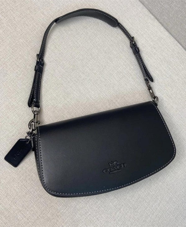 Coach  Andrea  Shoulder  Bag  With  OG  Box  &  Dust  Bag  (Black  63384)