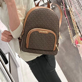 Michael  kors  double  zipper  backpack  with  dust  bag(22M07 coffe brown)