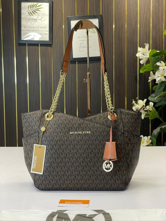 Michael  kors jet set travel tote bag with dust bag (m9819 coffe brown)